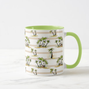 Caneca Barraca e palmas tropicais