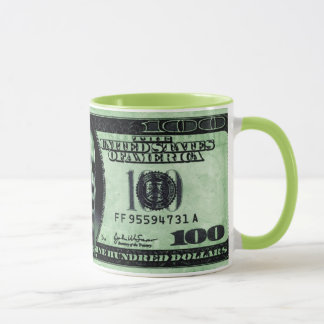 Caneca Barrack Obama 100 Dólares Bill Mug