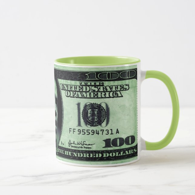 Caneca Barrack Obama 100 Dólares Bill Mug (Direita)