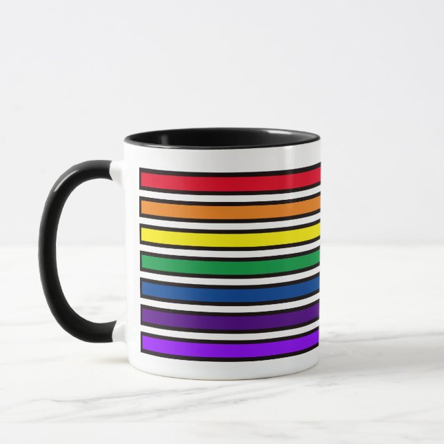 Caneca - Barras Coloridas do Arco-íris (Esquerda)