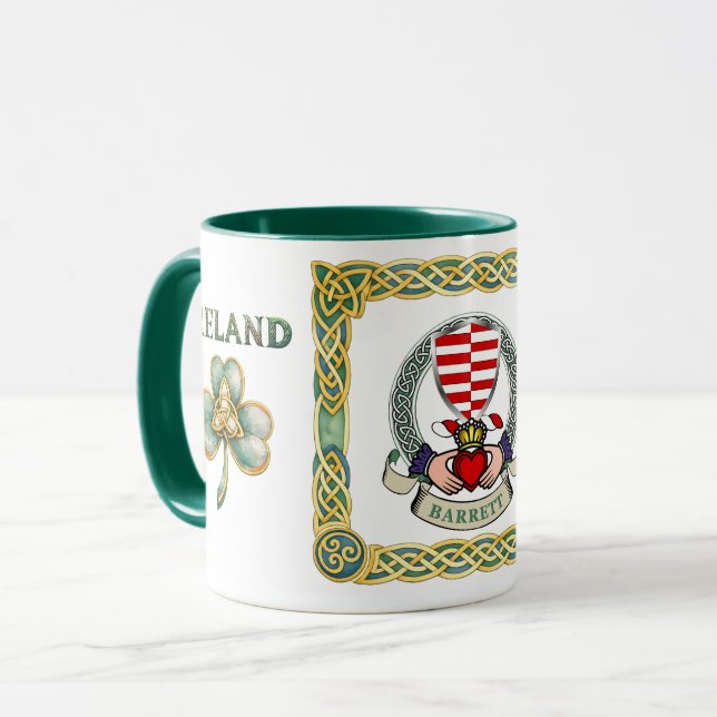 Caneca Barrett Claddagh Irish Shield (Frente Esquerda)