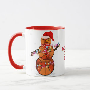 Caneca Basball Snowman Natal Light Xmas