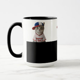 Caneca Baseball Cat, Katze mit Basecap und Baseball Shirt