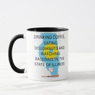 Caneca Basebol, café e donuts em Illinois