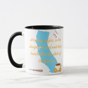 Caneca Basebol, café e donuts na Califórnia