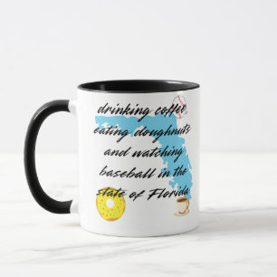 Caneca Basebol, café e donuts na Flórida