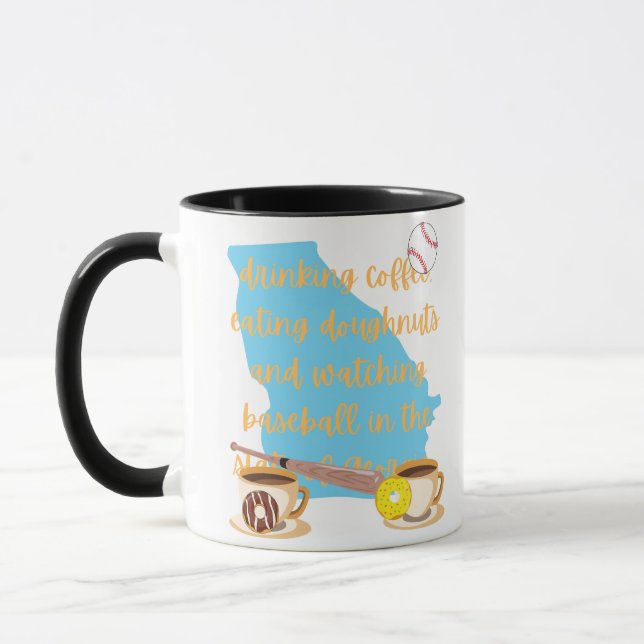 Caneca Basebol, café e donuts na Geórgia  (Esquerda)