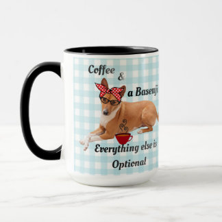 Caneca Basenji & Mãe de Cachorro Café