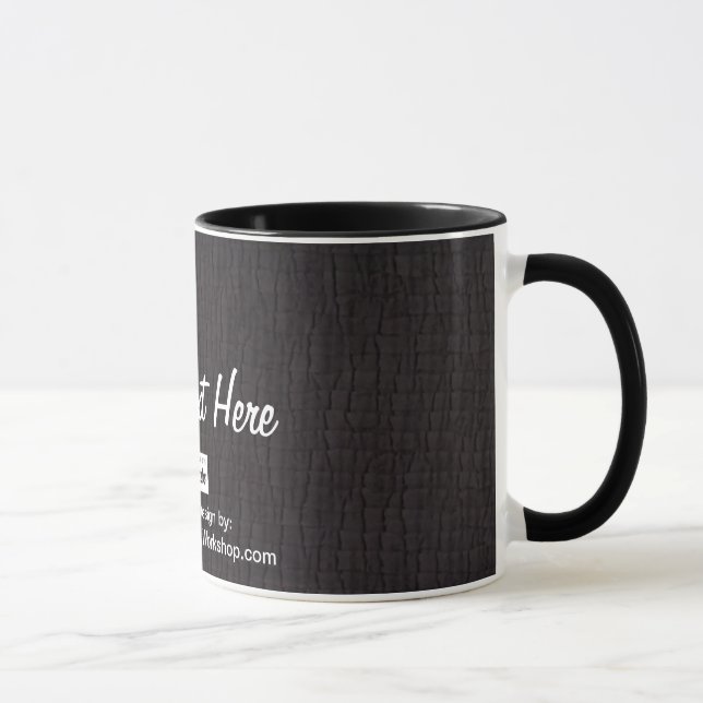 Caneca Básico Preto, Seu Texto Aqui (Direita)