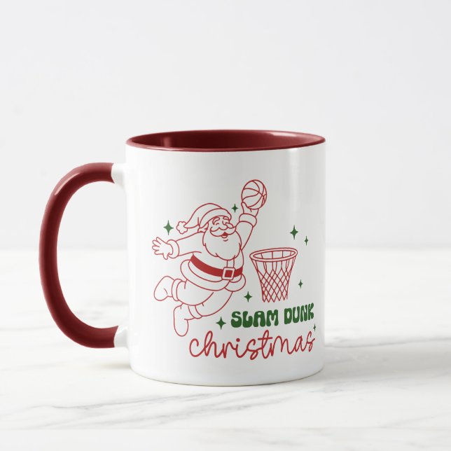 Caneca Basquete de Natal Slam Dunk (Esquerda)