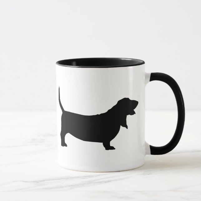 Caneca Basset Hound (preto) (Direita)