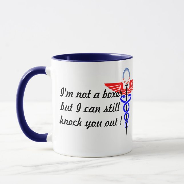 Caneca Bata fora, Anestesiologista, doutor engraçado. (Esquerda)