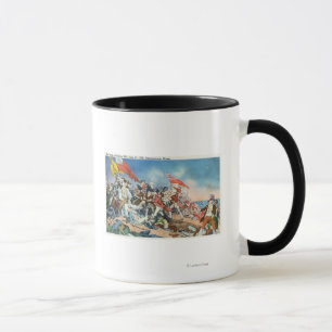 Caneca Batalha da cena do monte de depósito -