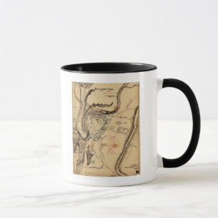 Caneca Batalha de Chickamauga - Mapa Panorâmico da Guerra