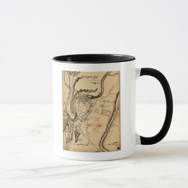 Caneca Batalha de Chickamauga - Mapa Panorâmico da Guerra (Direita)