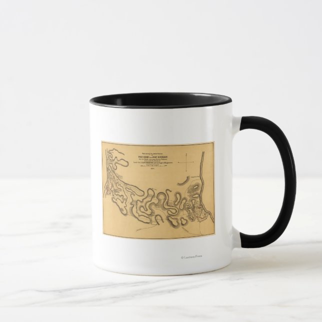 Caneca Batalha de Forte Henry - Mapa Panorâmico da Guerra (Direita)