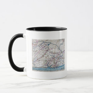 Caneca Batalha de Shiloh - mapa panorâmico da guerra