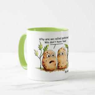 Caneca Batatas de batata grisalha Batata Engraçada Canec
