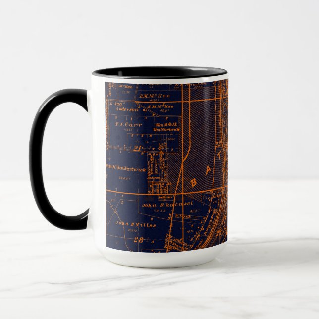 CANECA BATAVIA ILLINOIS 1871 MAP FOX RIVER VALLEY (Esquerda)