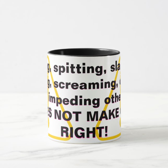 Caneca Bater, cuspir, dar tapas, gritar, berrar... (Centro)