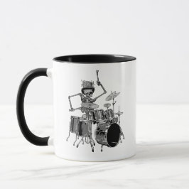 Caneca Baterista da Banda de Esqueleto