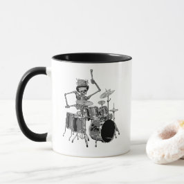 Caneca Baterista da Banda de Esqueleto