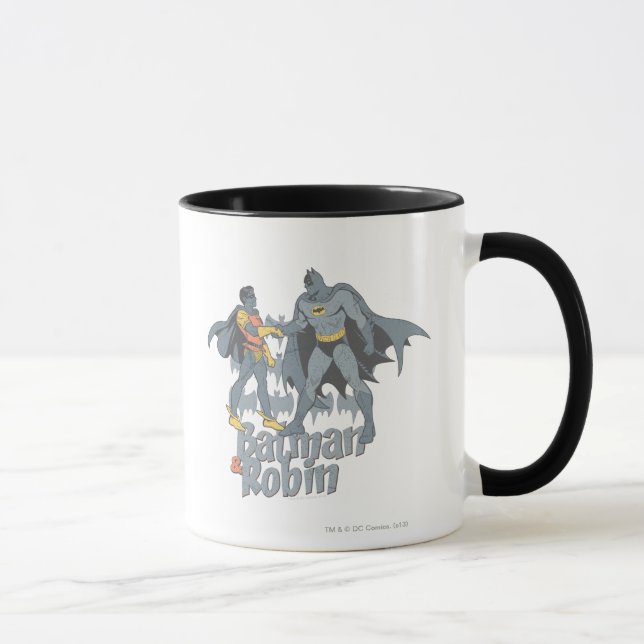 Caneca Batman E Robin - Gráfico Em Dificuldade (Direita)