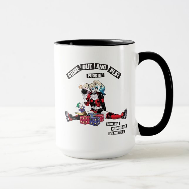 Caneca Batman | Harley Quinn "Sair E Jogar Puddin" (Direita)