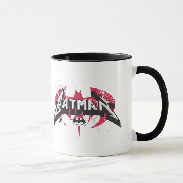 Caneca Batman | Logotipo vermelho e preto (Direita)