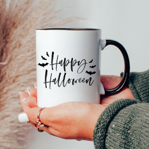 Caneca Bats de Halloween Felizes Modernos