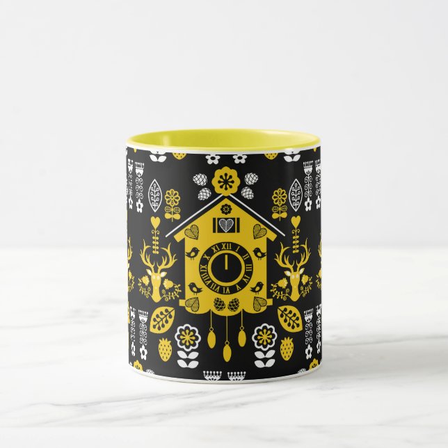 Caneca Bauernmalerei Folk Art (Centro)