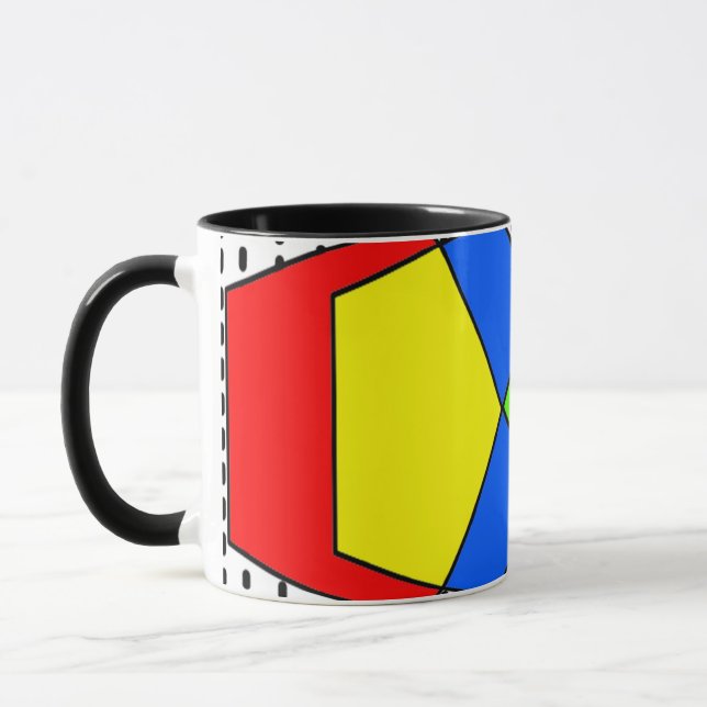 Caneca Bauhaus Pentágonos (Esquerda)