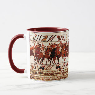 CANECA BAYEUX TAPESTRY NORMAN ARMY, KNIGHTS HORSEBACK MU