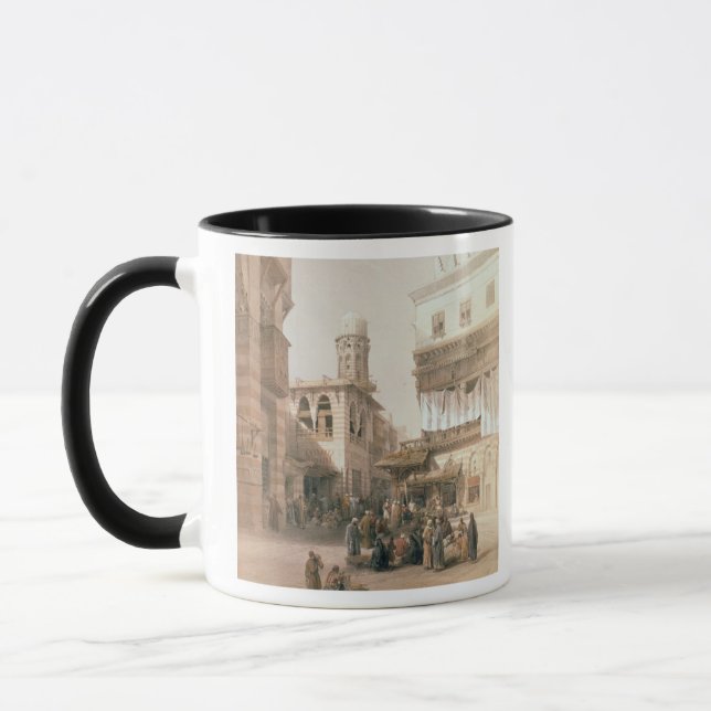 Caneca Bazar dos Coppersmiths, o Cairo, de "Egipto e (Esquerda)