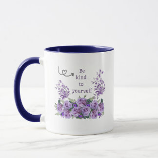 Caneca be kind to yourself floral inspirational Mug