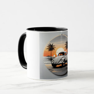 Caneca "Beach Beetle Mug - Coastal Vintage Car Lover's