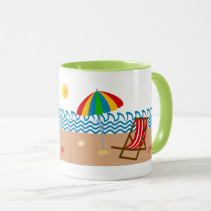Caneca Beach Scene Mug