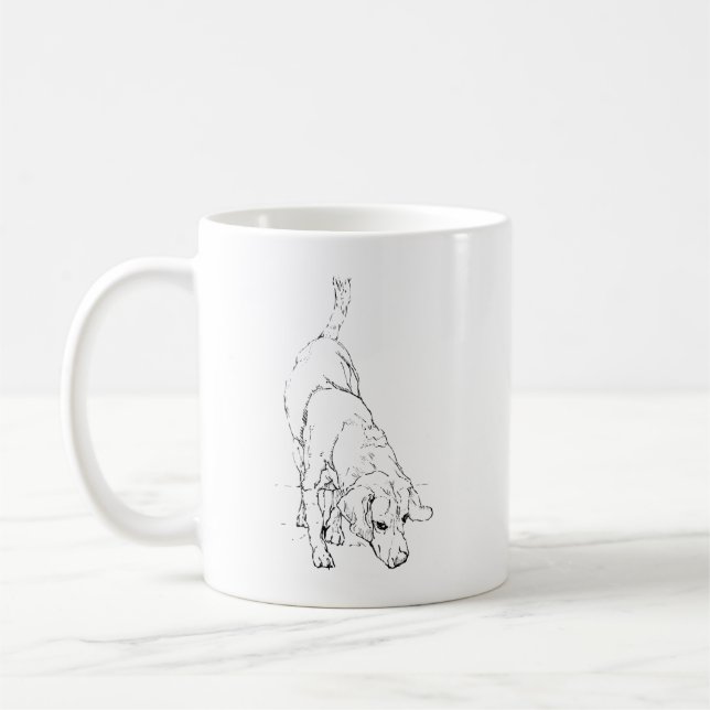 Caneca Beagle – Caneca de Café com Cachorro Desenh (Esquerda)