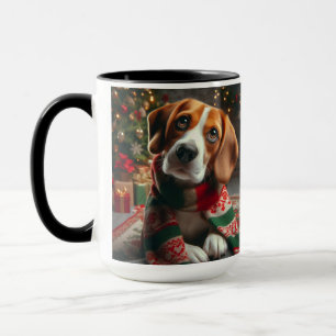 Caneca Beagle "Papais noeis Definem Bom" Coffee Mug