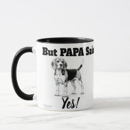 Caneca Beagles Mug/ tipografia