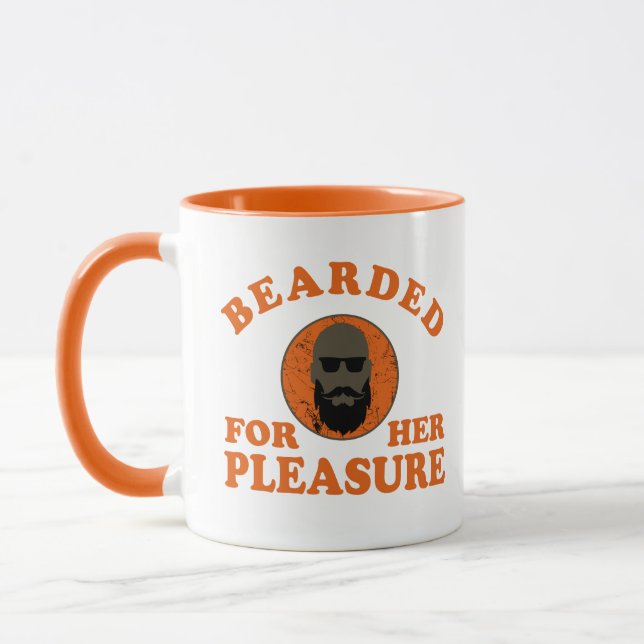 Caneca Bearded cita barba engraçada dizendo presentes (Esquerda)