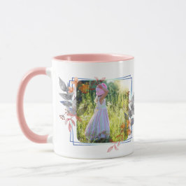 Caneca beautiful flower photo frame