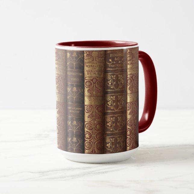 Caneca Beautiful Old Books (Dumas) (Frente Esquerda)