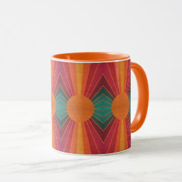 Caneca Beautiful Sunny Sun Rays Southwestern Folk Art
