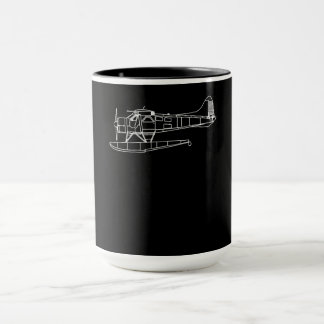 Caneca Beaver No Avião Do Mar Flutuante Piot Engraçado Pr