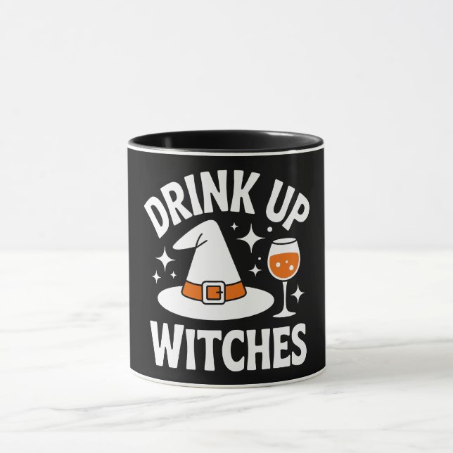 Caneca Beba Até o Fim Bruxas Funny Halloween (Centro)