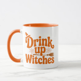 Caneca Beba Até o Fim Bruxas Retrô Halloween