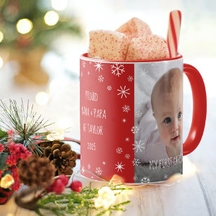 Caneca Bebê 1rua Natal Avós Quadrinhos 2 Foto Vermelho