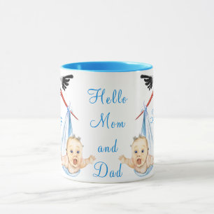 Caneca Bebê Carregando De Tempestade - Caricatura Desenh