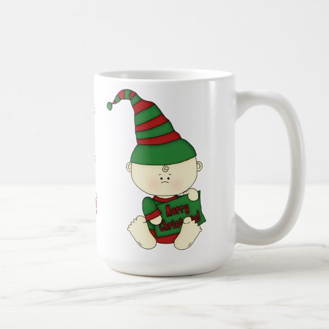 Caneca Bebê de Natal Verde+Vermelho (Direita)